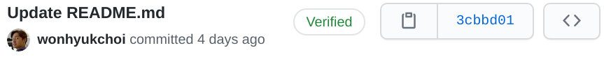 Github image of verified commit